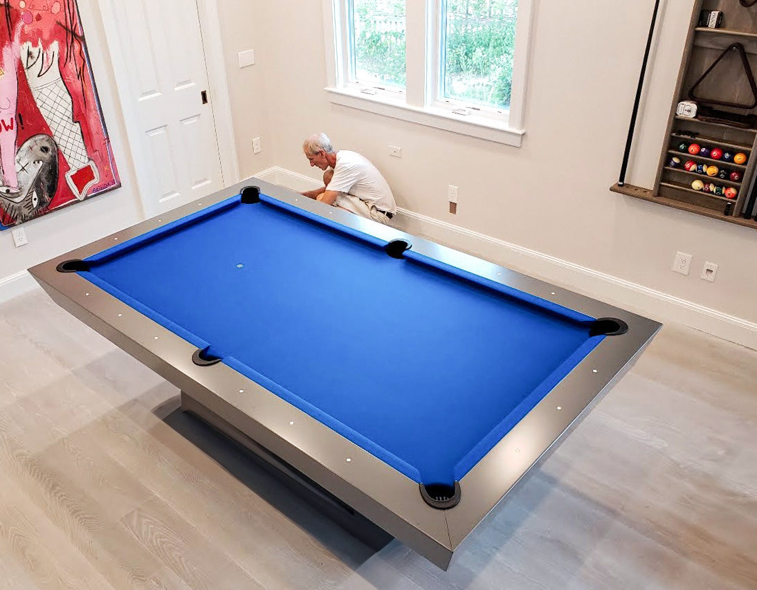 Pool table fabric installation