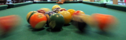 How fast does the cue ball really travel on a typical break shot?