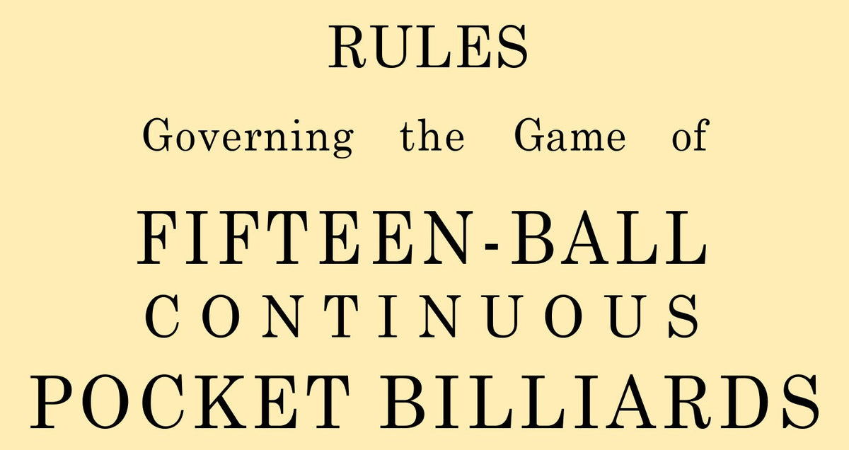 The Definitive Guide to Straight Pool – Black Label Billiards