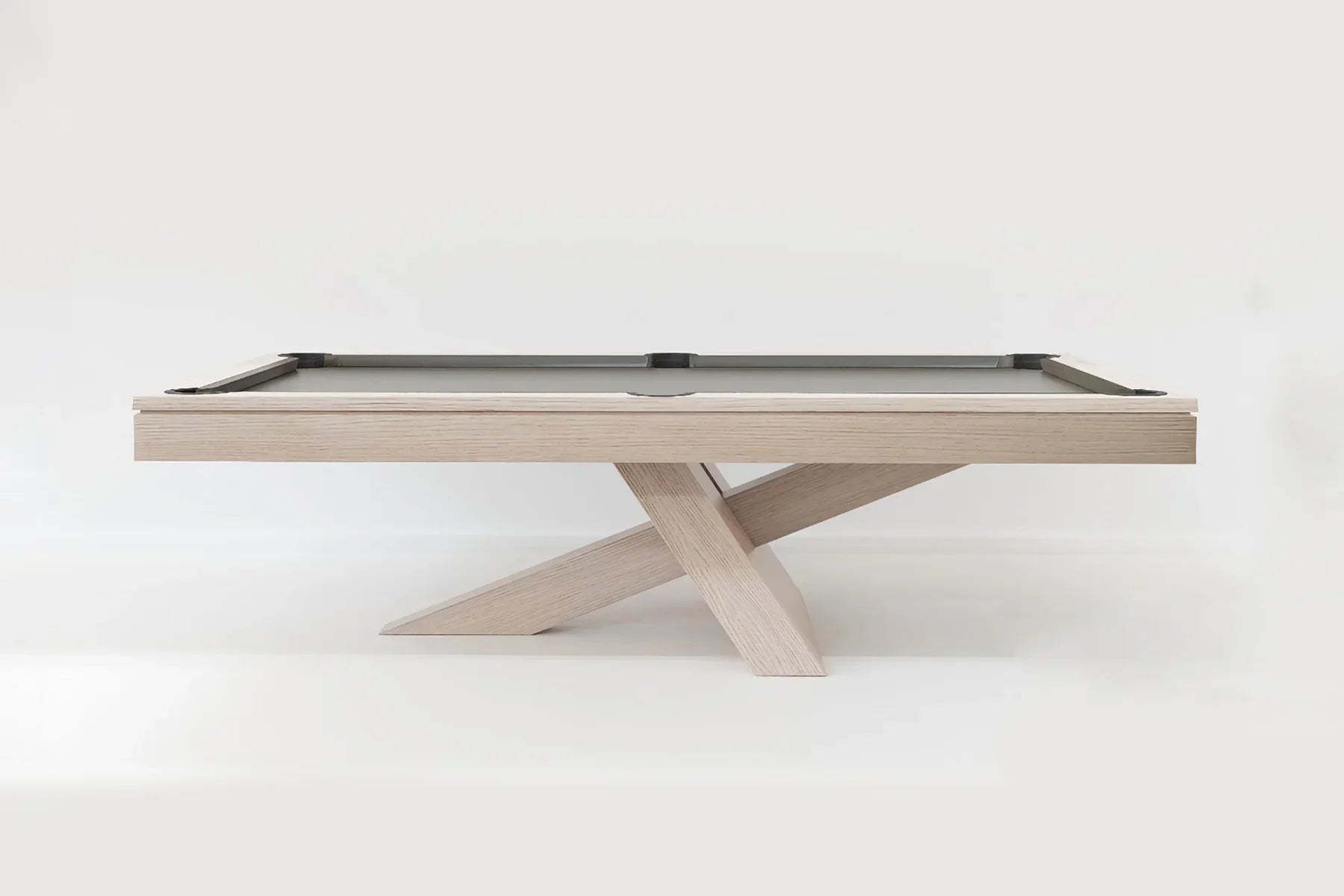 Modern Geometric X-Base Pool Table | Architectural Wood Series