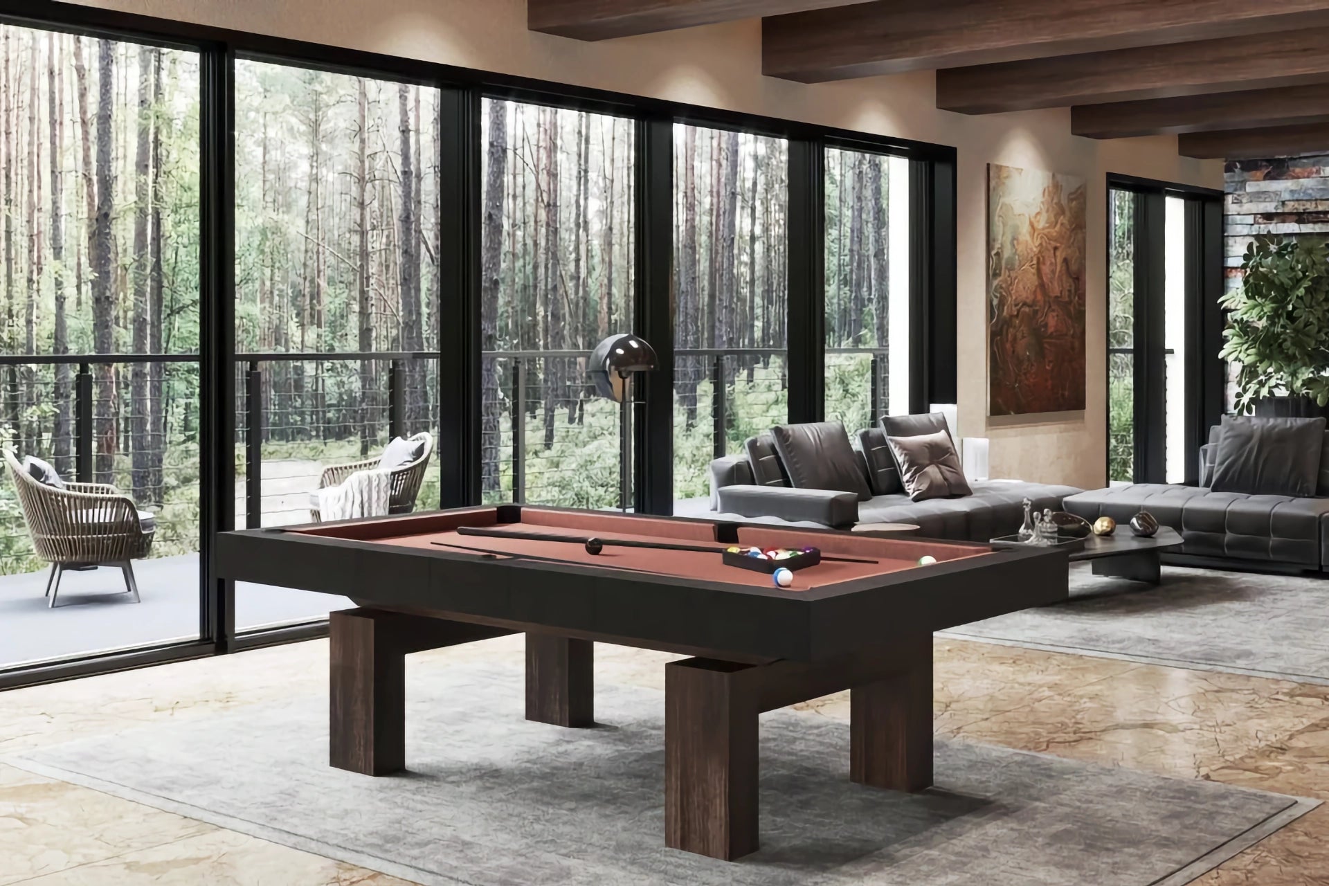 Arock Leather Pool Table