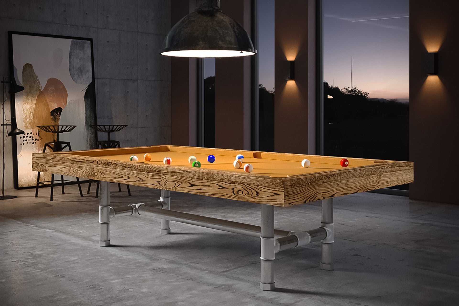 Ayer Industrial Pool Table – Black Label Billiards