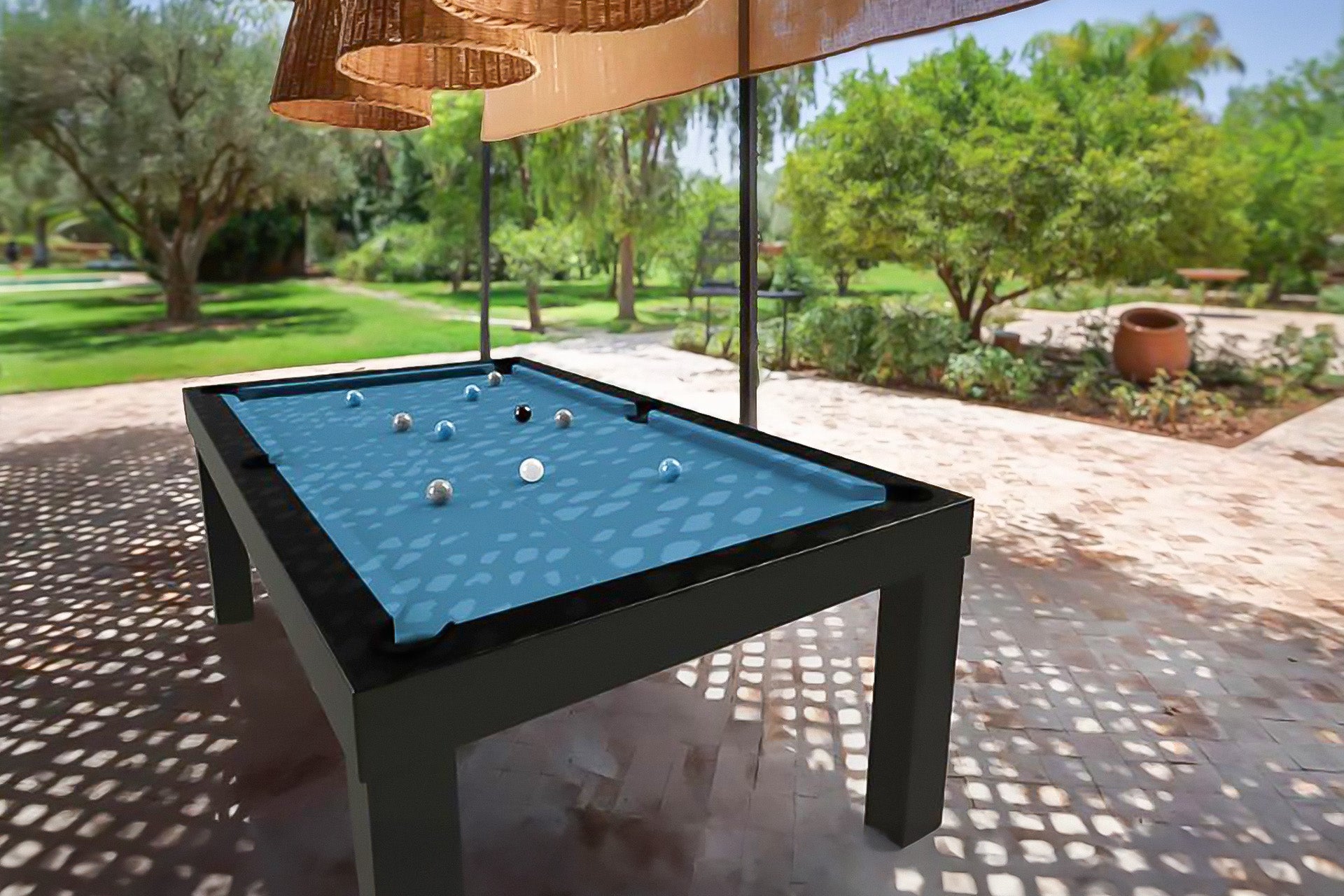 Backyard Pool Table Mercure All-Weather Pool Table – Black Label Billiards